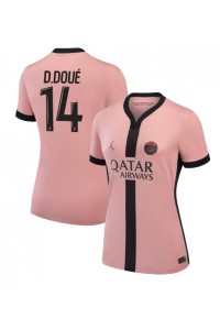 Paris Saint-Germain Desire Doue #14 Fotballdrakt Tredje Klær Dame 2024-25 Korte ermer